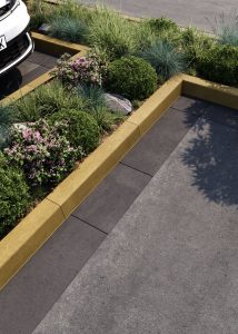 Бордюр дорожній жовто-гірчичний