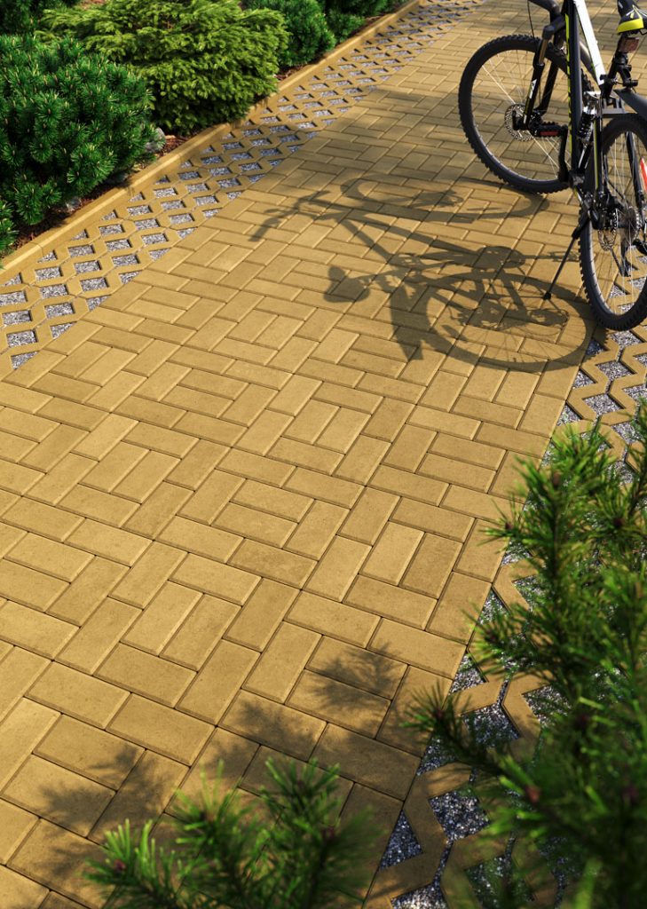 Бруківка цеглинка гірчична