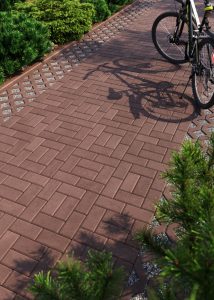 Бруківка цеглина коричнева