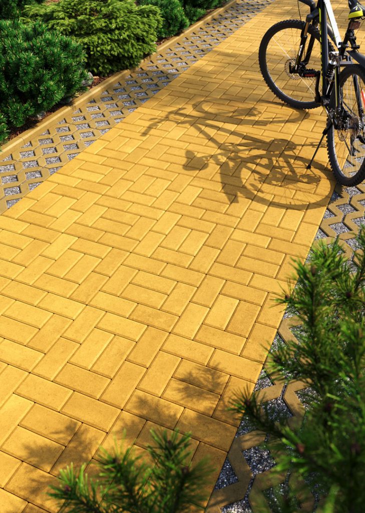 Бруківка цегла жовта