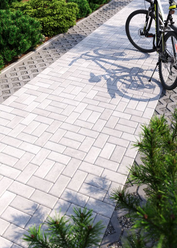 Бруківка кірпіч біла