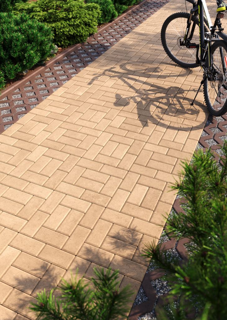 Бруківка кірпіч бежева