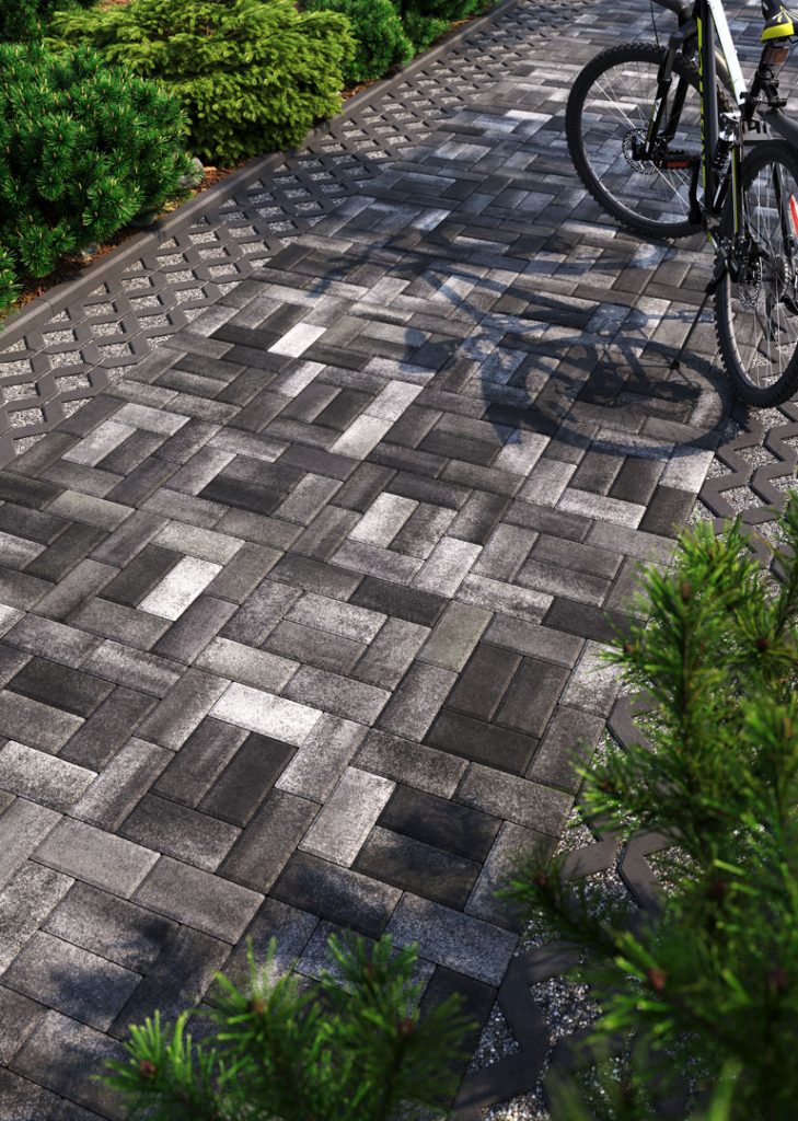 Бруківка цеглина дизайн Антрацит