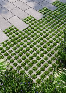 Тротуарна плитка-решітка міні сіра