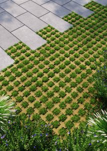 Тротуарна плитка-решітка гірчична