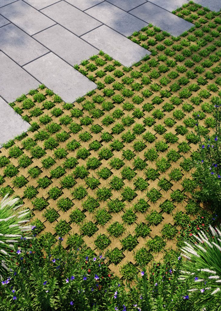 Тротуарна плитка-решітка гірчична