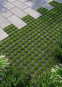 Бетонна газонна решітка міні чорна