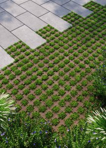 Бетонна газонна решіткаі коричнева