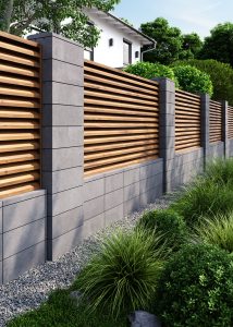 Блок на паркан модульний сірий