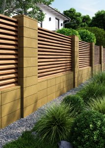 Блок на паркан модульний жовто-гірчичний