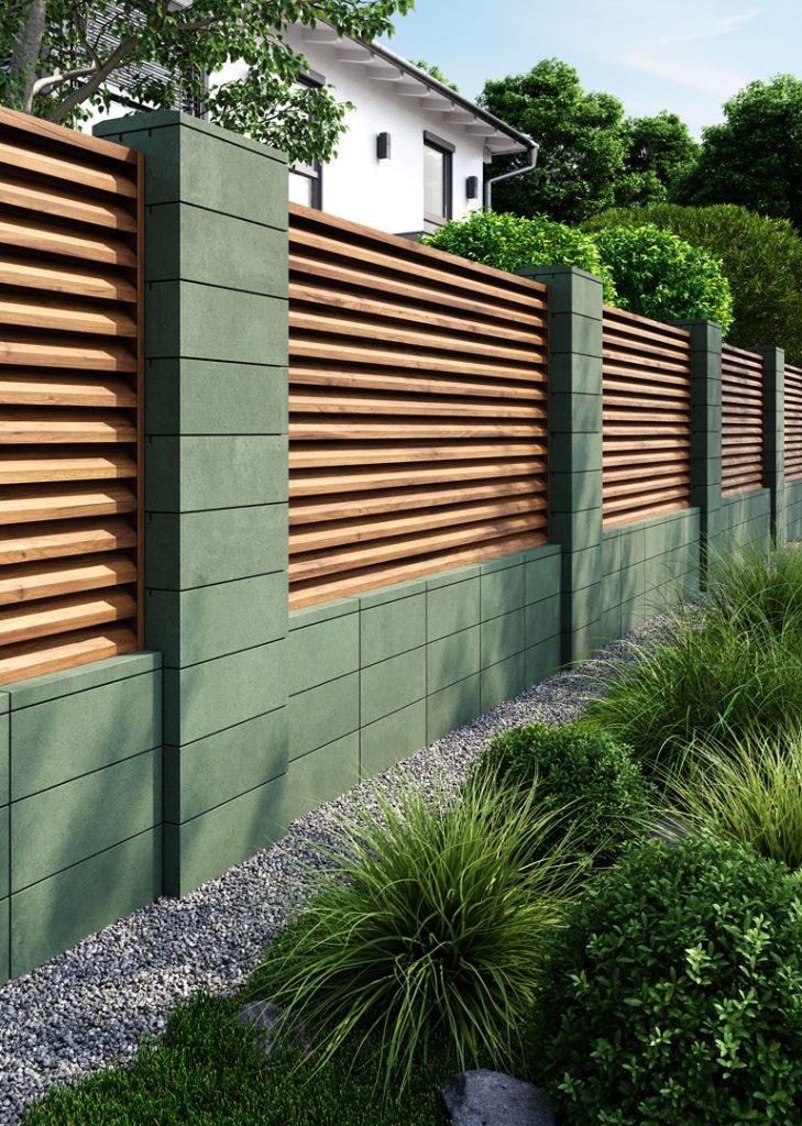 Блок на паркан модульний зелений