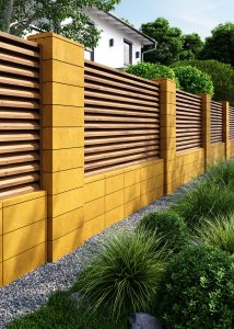 Блок на паркан модульний жовтий