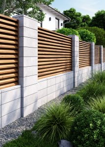 Блок на паркан модульний білий