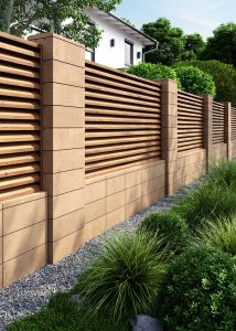 Парапети на паркан бетонні Бежевий