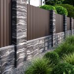 Парапети на паркан бетонні Антрацит