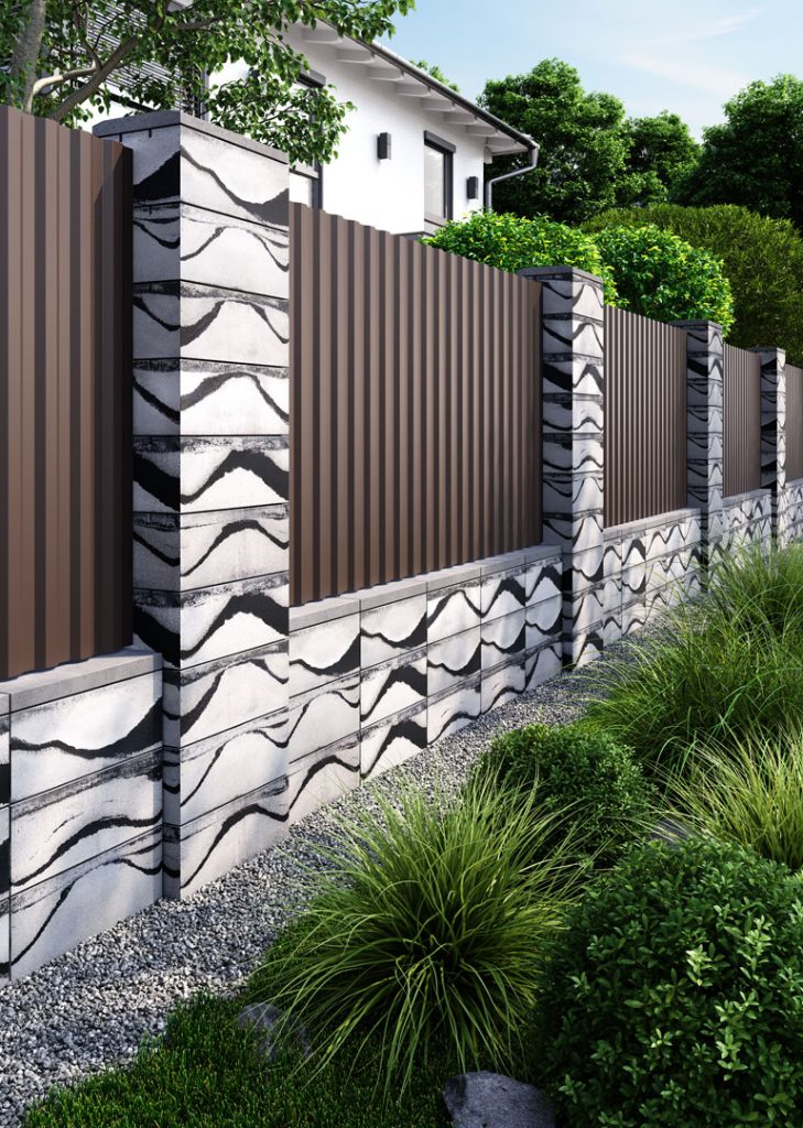 Парапети на паркан бетонні Онікс