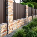 Парапети на паркан бетонні дизайн Пісковий