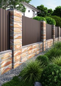 Парапети на паркан бетонні дизайн Пісковий