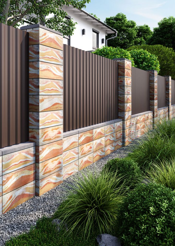 Парапети на паркан бетонні дизайн Пісковий