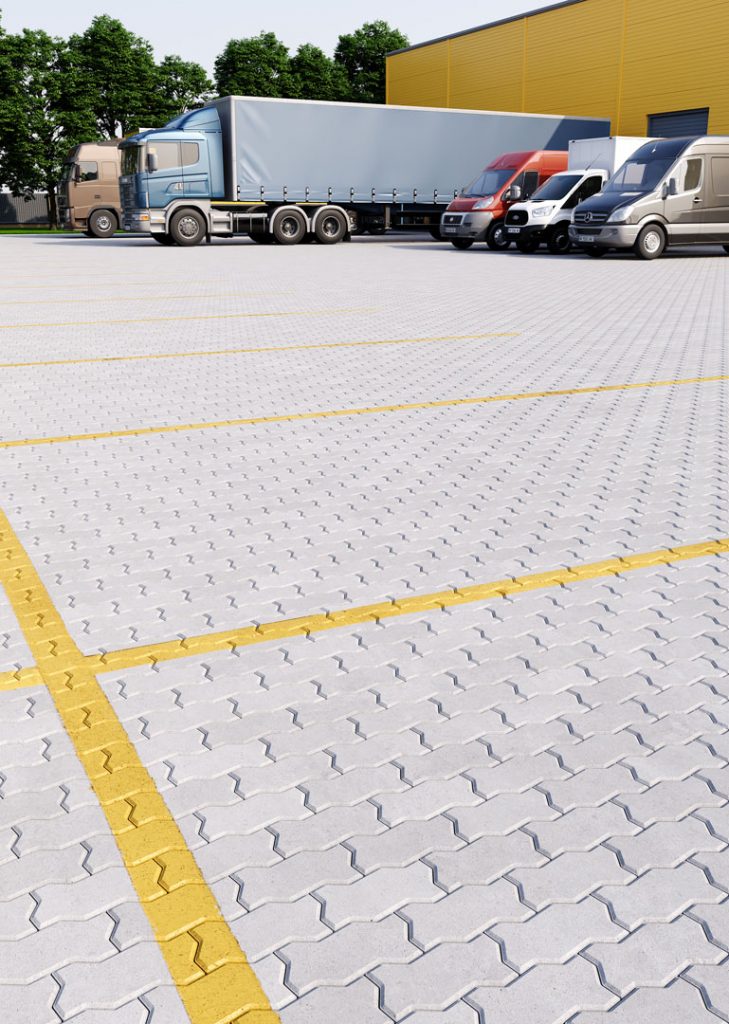 Тротуарна плитка Фалка біла