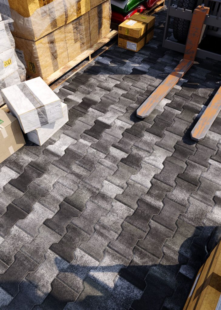 Бруківка Гантель дизайн Антрацит