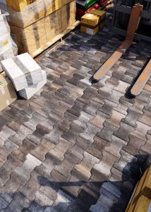 Бруківка Гантель дизайн Шоколад