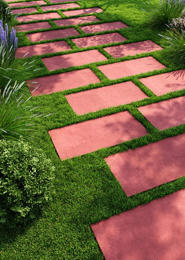 Газонна плитка червона