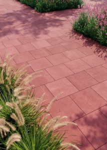 Бруківка Квадрат червона