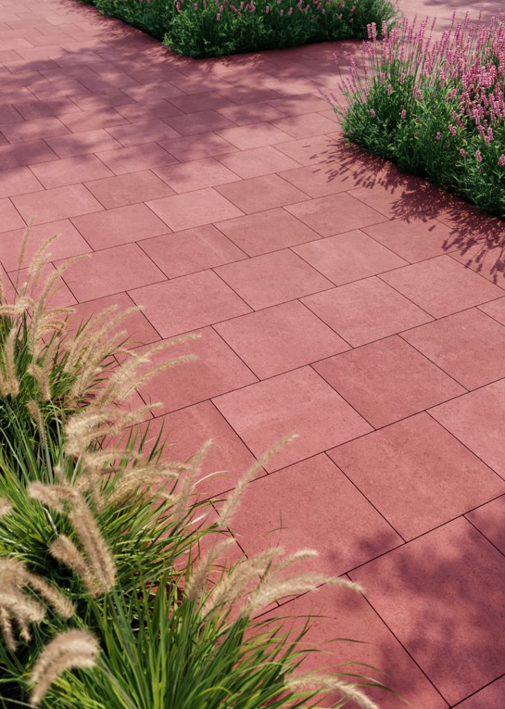 Бруківка Квадрат червона