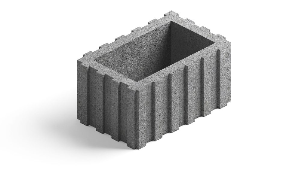 бетоннйи квітник 3D візуалізація