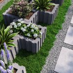 Квітник бетонний сірий