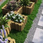 Квітник бетонний жовтий