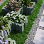 Квітник бетонний зелений