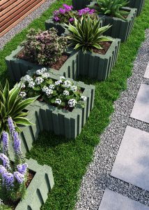 Квітник бетонний зелений