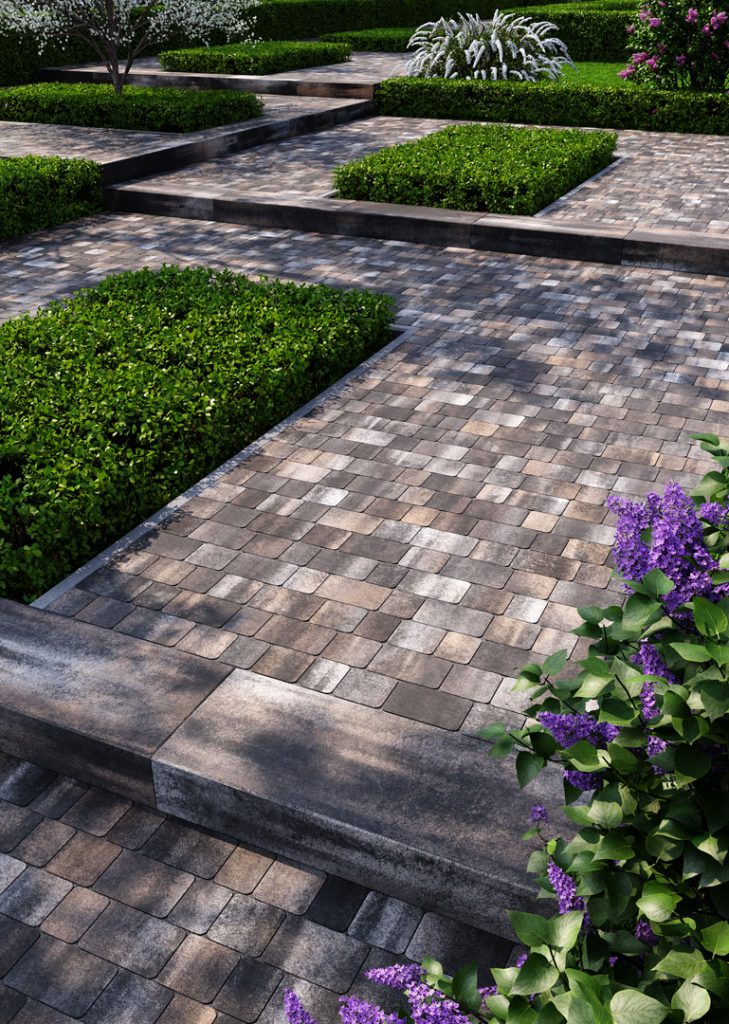 Львівська бруківка коричнева з білим шоколад