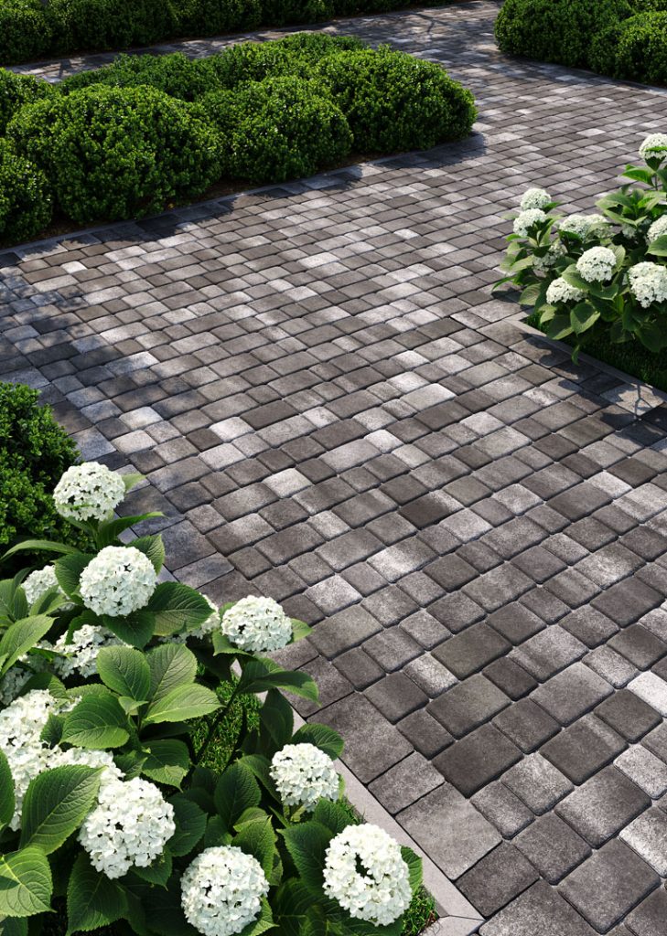 Бруківка Старе місто сіра з білим, дизайн "Антрацит"