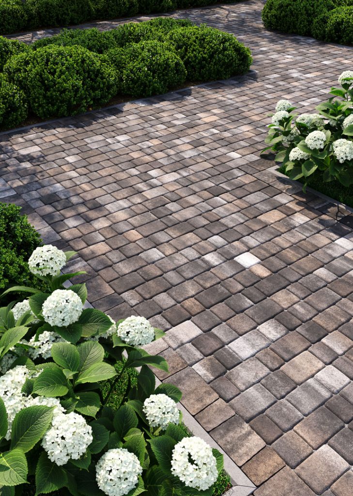 Бруківка Старе місто коричнева з сірим, дизайн "Шоколад"