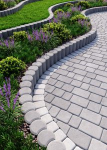 Бордюр для клумби з палісаду