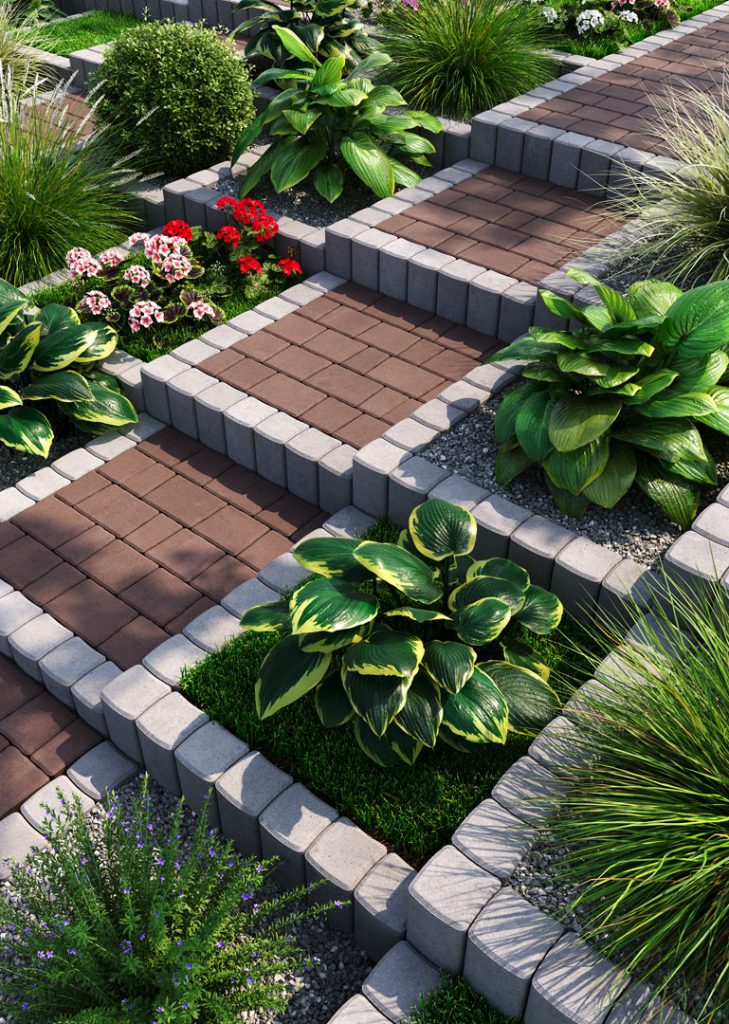 Палісад і сходи з бруківки