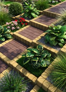 Палісад жовтий і бруківка