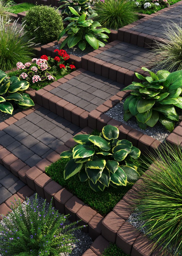 Палісад коричневий і бруківка