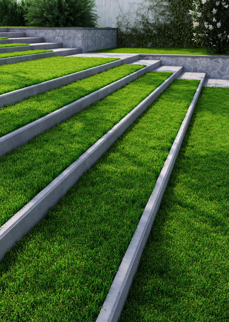 Поребрик садовий сірий