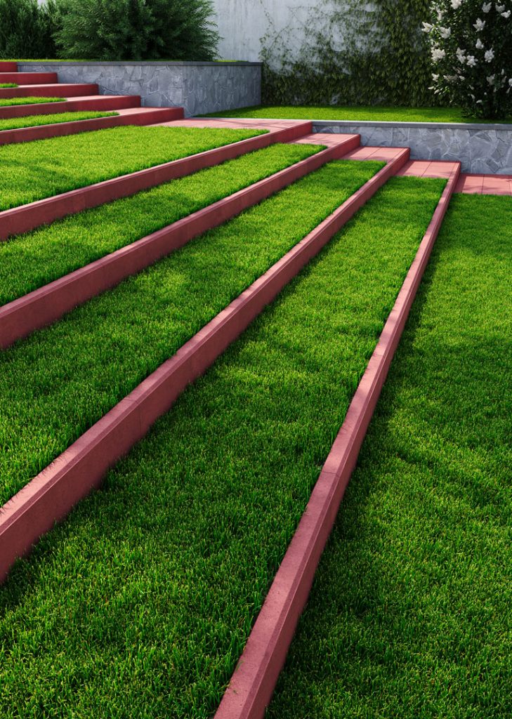 Поребрик садовий червоний