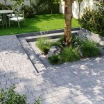 Бруківка Римський камінь сіра, дизайн подвір'я