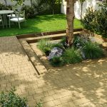 Бруківка Римський камінь гірчична, дизайн подвір'я