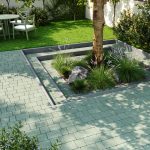 Бруківка Римський камінь зелена, дизайн подвір'я