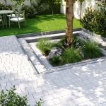 Бруківка Римський камінь біла, дизайн подвір'я