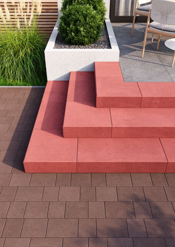 Сходинка бетонна червона