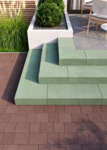 Сходинка бетонна зелена