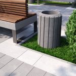 Смітник вуличний бетонний сірий